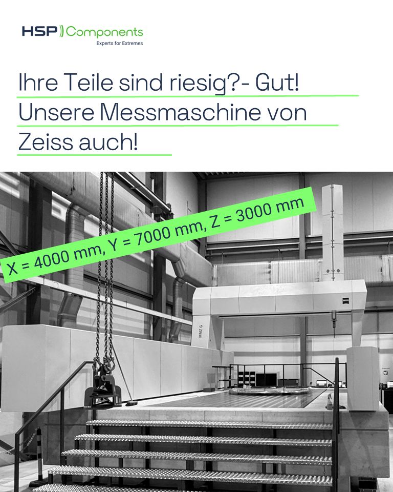 🔥 Ihre Teile sind riesig? Gut – unsere Messmaschine (Zeiss) auch! Ob große Bauteile, komplexe Geometrien oder extreme Dimensionen…
