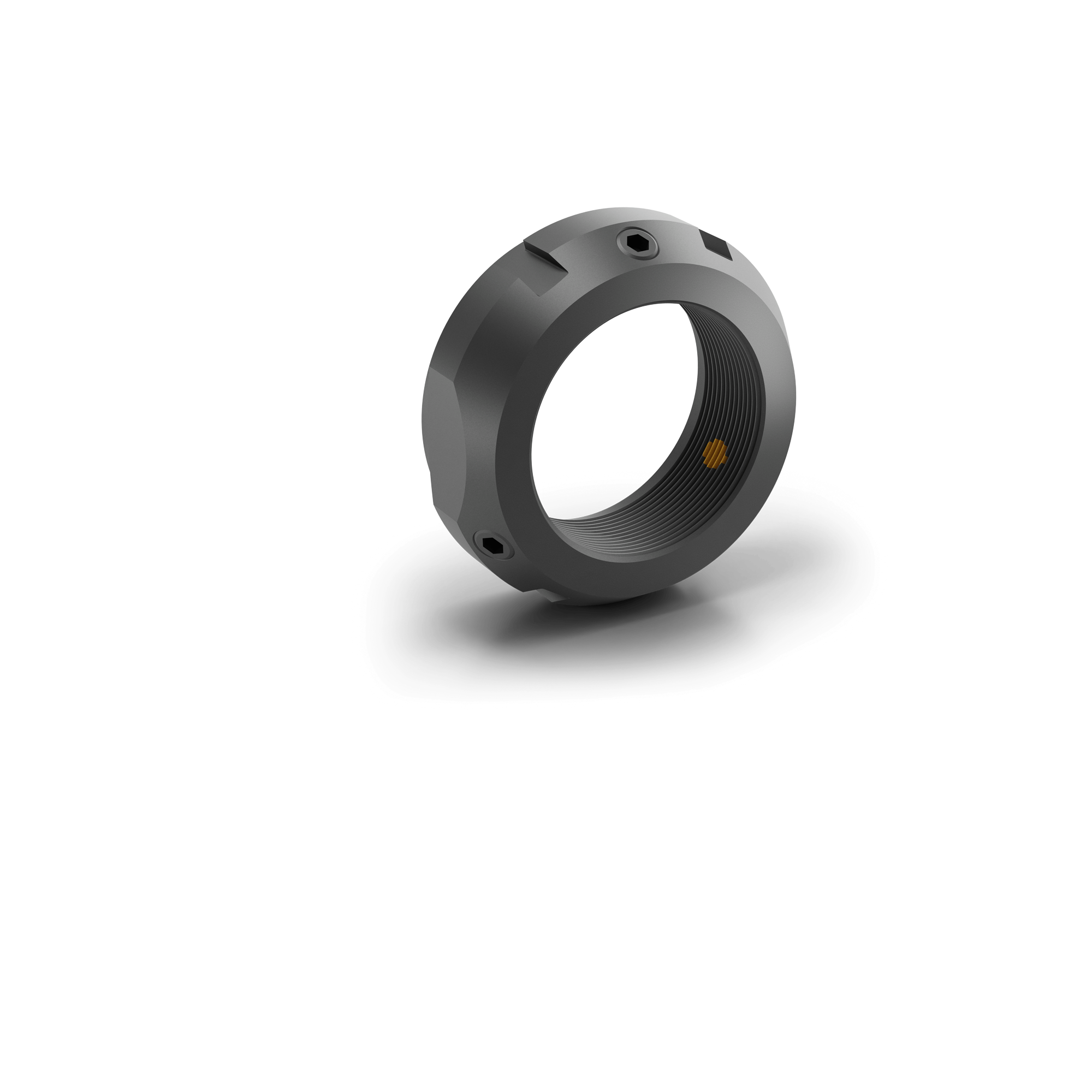 KMT-Mutter: KMT 10_V2, Präzisions-Wellenmutter mit drei radialen Sicherungsstiften