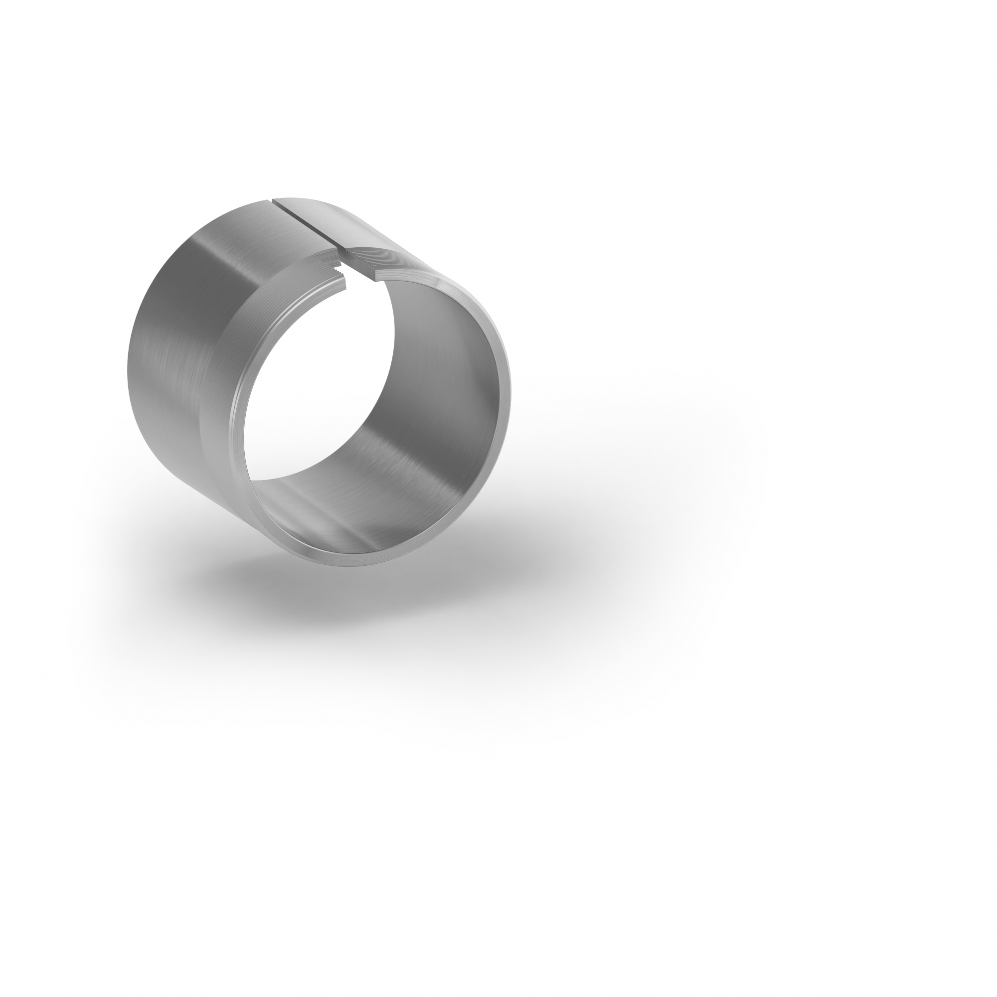 Spannhülse ohne Ölkanäle für Wälzlager mit Nutmutter und Sicherungsblech als Explosionsdarstellung