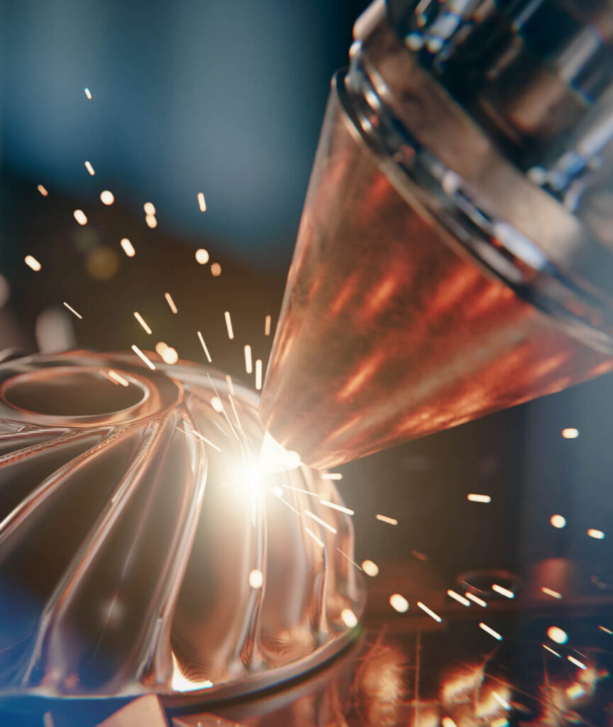 Detailaufnahme des 3D-Drucks