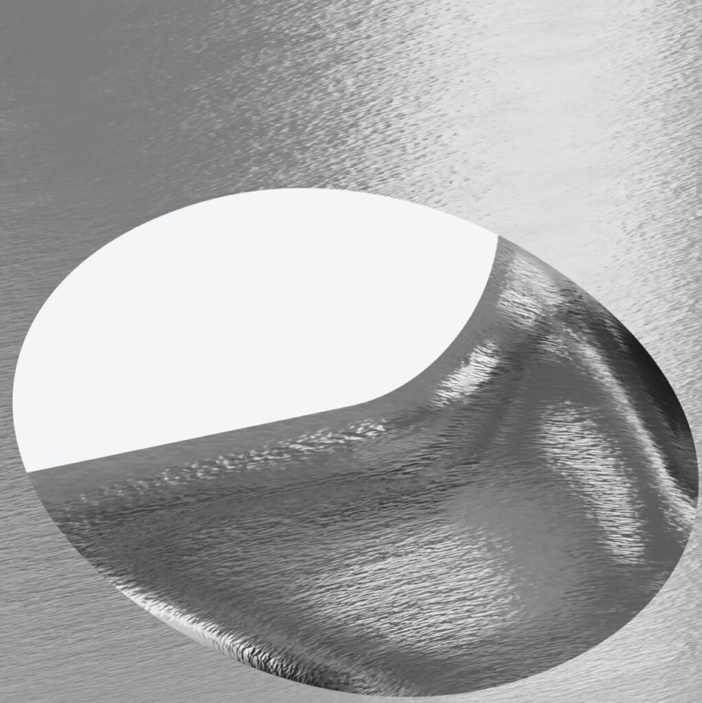 Edelstahl-Bauteil mit komplexer Innenstruktur, Detailaufnahme