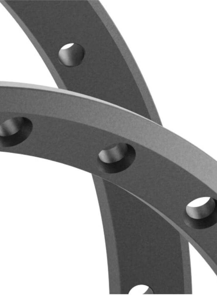 Detailaufnahme von Käfigscheiben paarig gefertigt für Kegelrollenlager